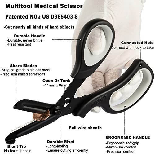2 Pack Stainless Steel Medical Scissors with Non-Stick Blades J7868