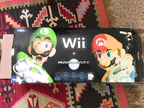 White Wii Console with Mario Kart Wii Bundle F115