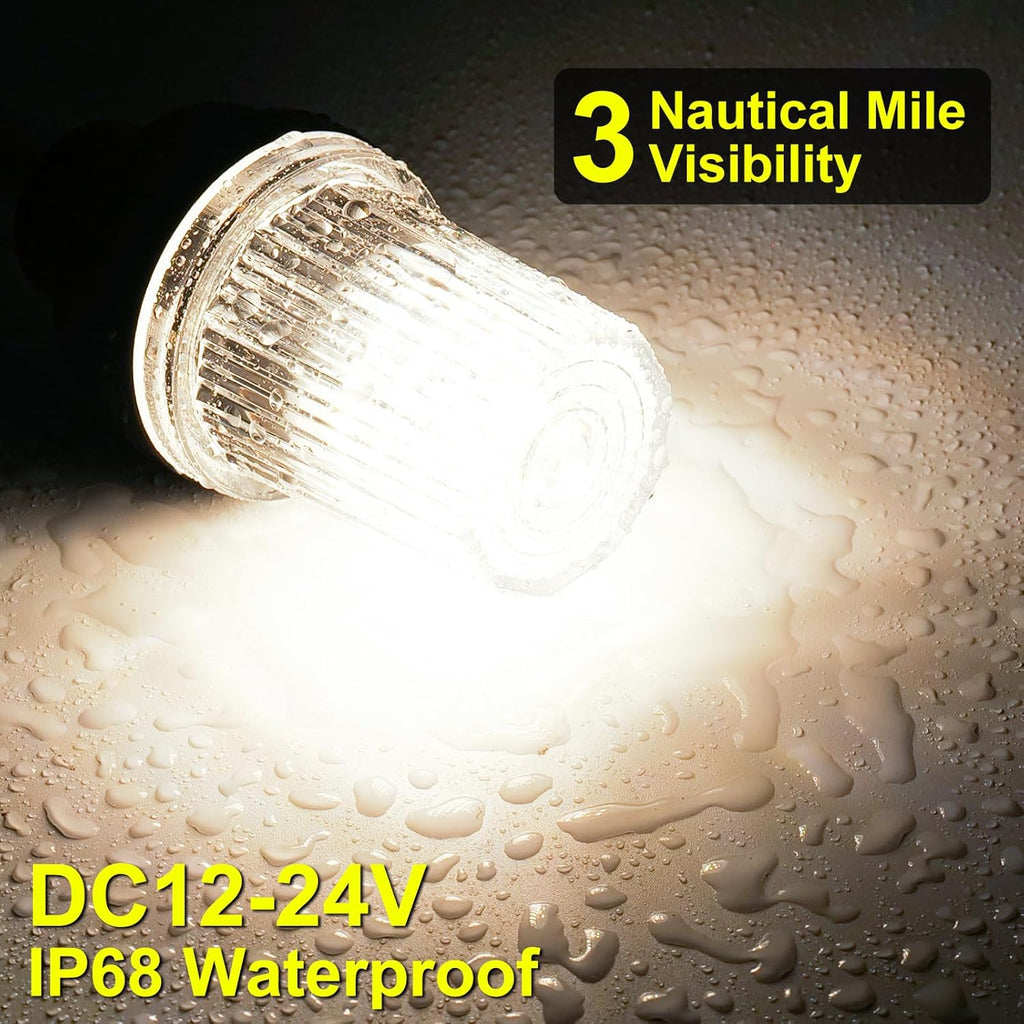 12 Inch LED Fold Down Boat Anchor Light Navigation Lamp Waterproof P893642