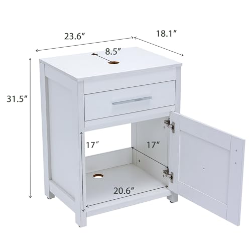 24 Inch Bathroom Vanity Sink Combo with Chrome Faucet Y608