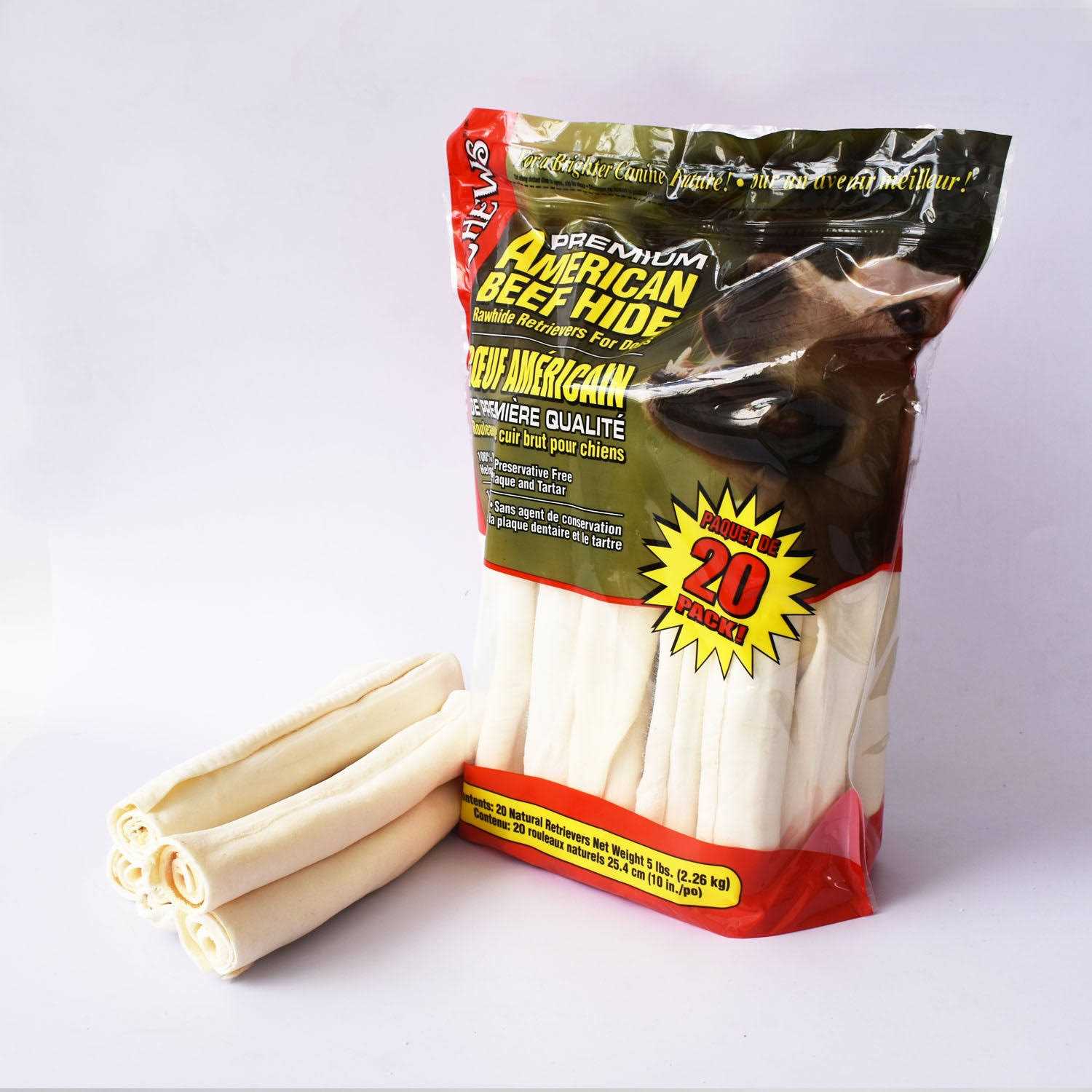 10-11 Dog Rawhide Retriever Rolls Z820286