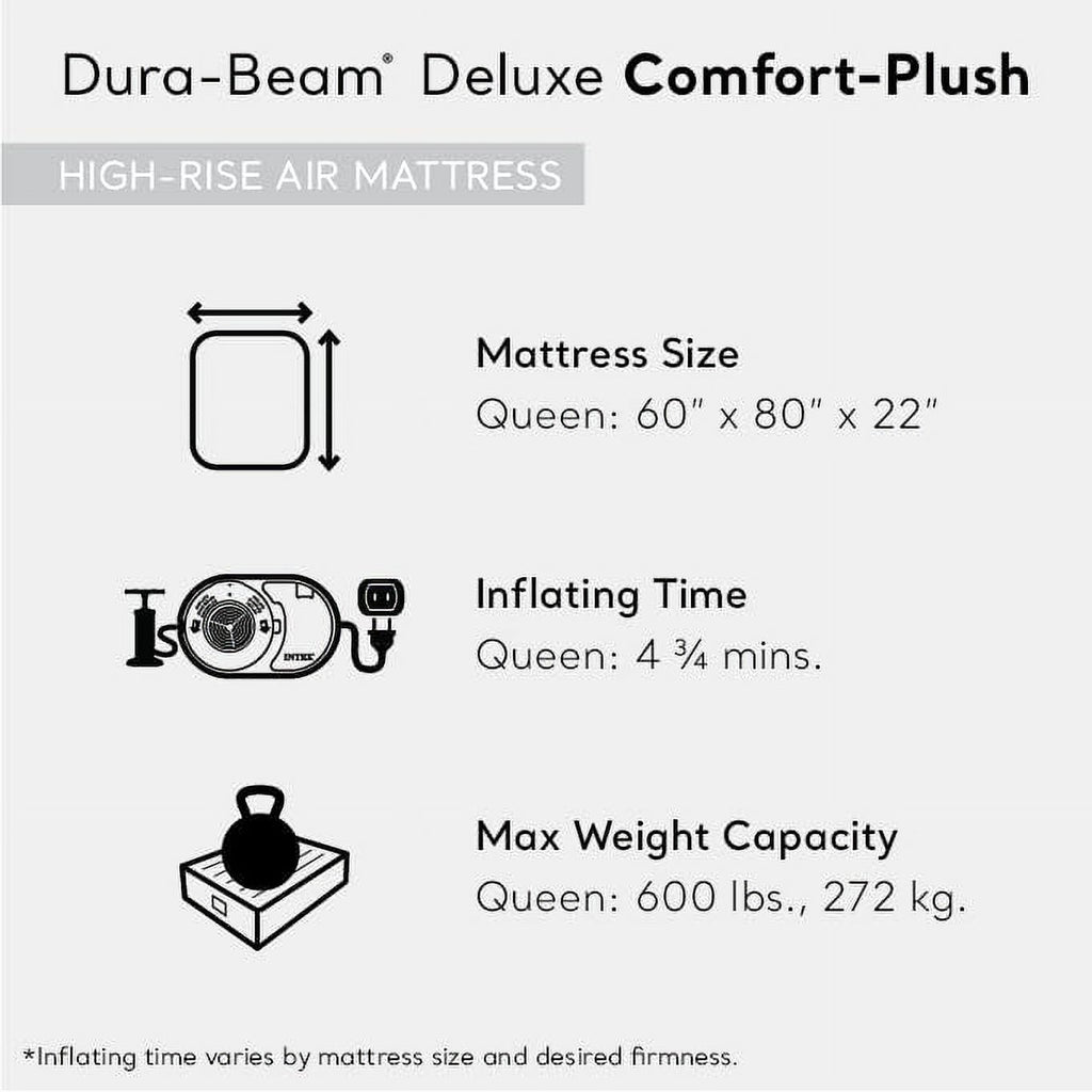 Queen Size Air Mattress with Built-in Electric Pump V4885