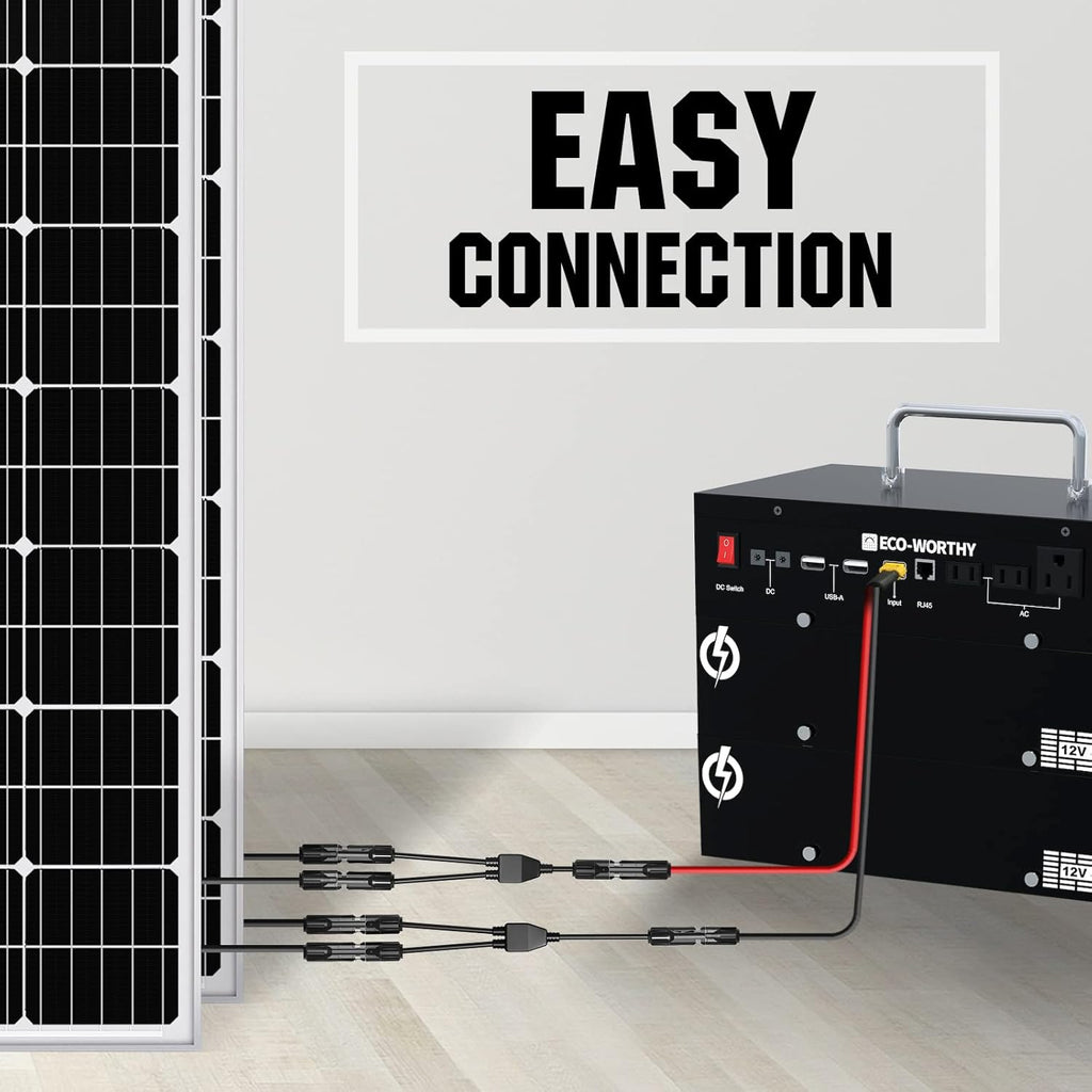 400W 1.6KWH Complete Solar Power System with 2 Solar Panels and Power Station Q987