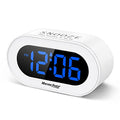 Small LED Digital Alarm Clock with Snooze (White) Q792