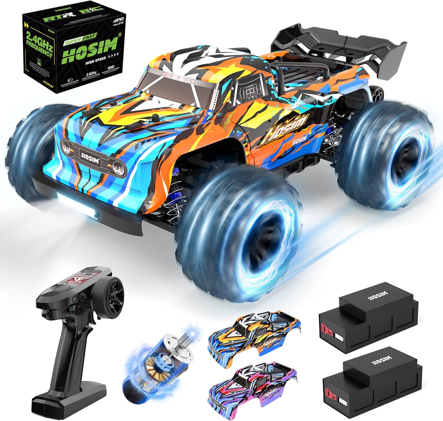 1:16 Brushless RC Car 52+KMH 4X4 Waterproof Off Road Buggy L4288
