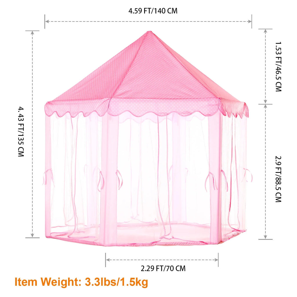 Pink Princess Castle Play Tent Playhouse Y32042