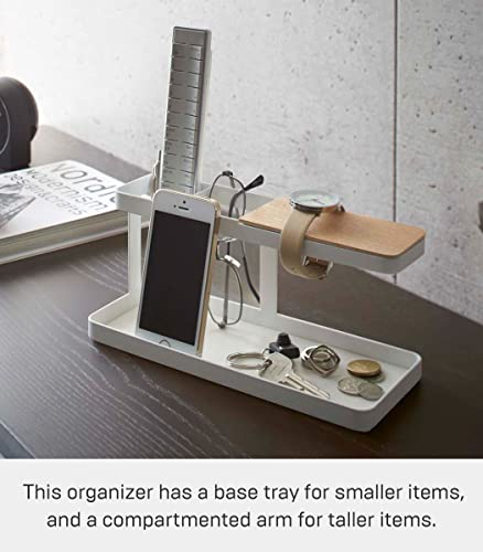White Desk Bar-Wood & Steel Organizer Z781356