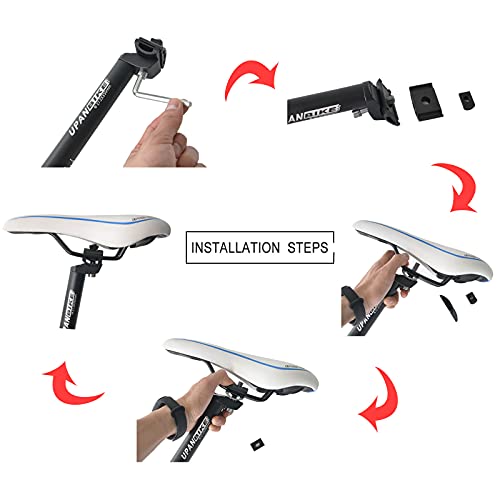 Extra Long Bicycle Seatpost with Micro Adjust Clamp X346