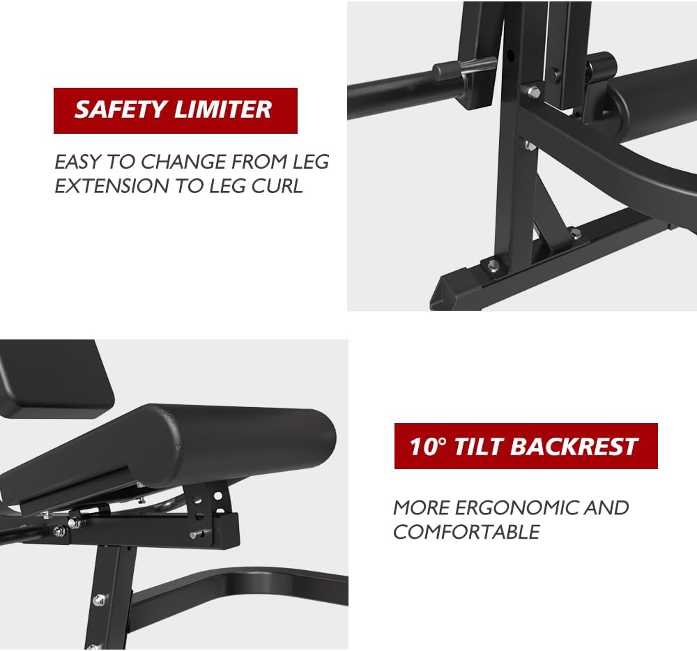 Adjustable Plate Loaded Leg Rotary Extension Machine S37578