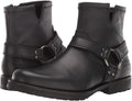 Black Harness Side Zipper Boots U153