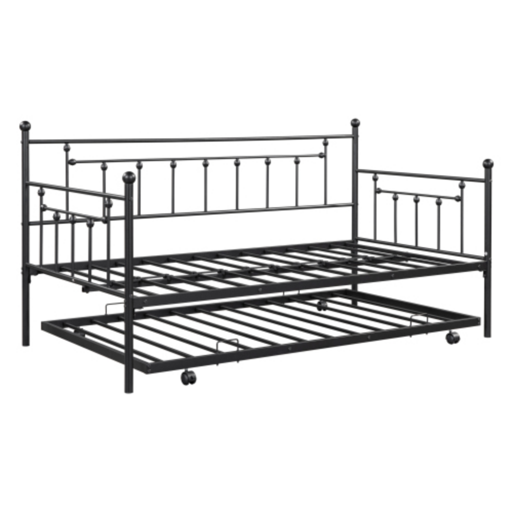 Black Metal Daybed with Trundle D110392