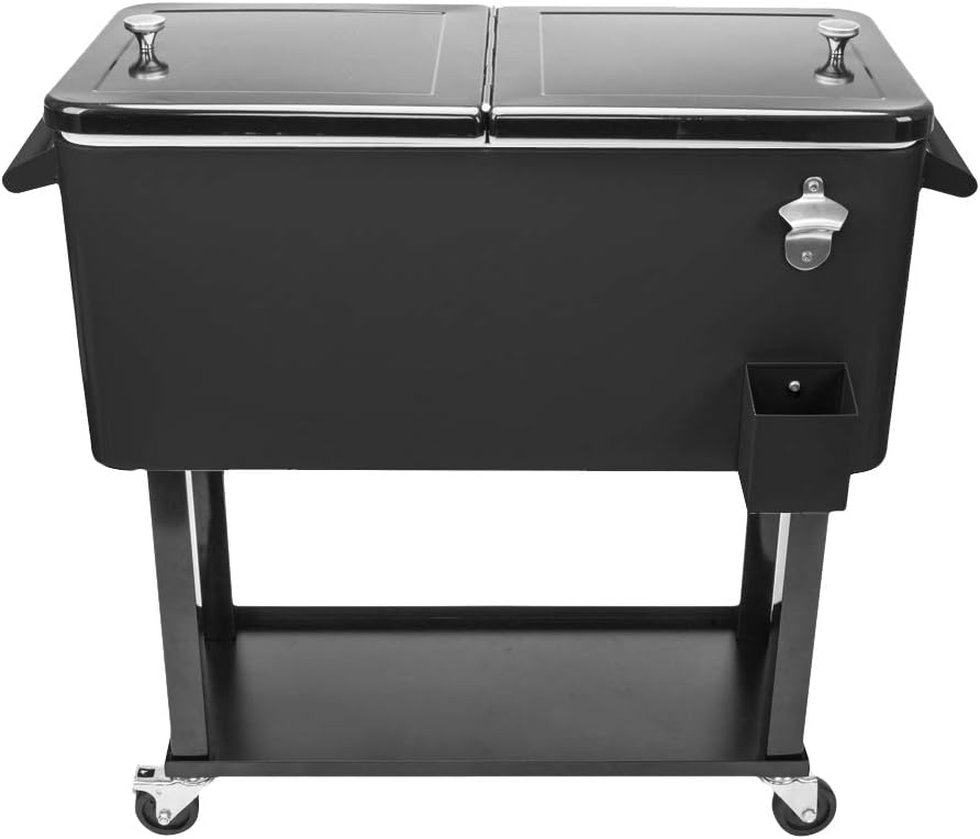 80 Quart Rolling Ice Chest with Shelf V886774