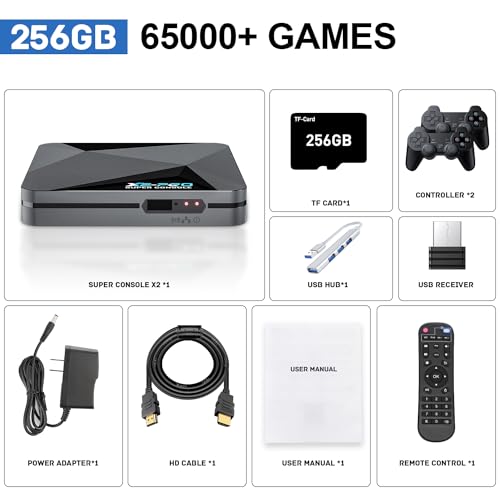 Retro Game Console with 65,000+ Classic Games, 4K HD Output P7015