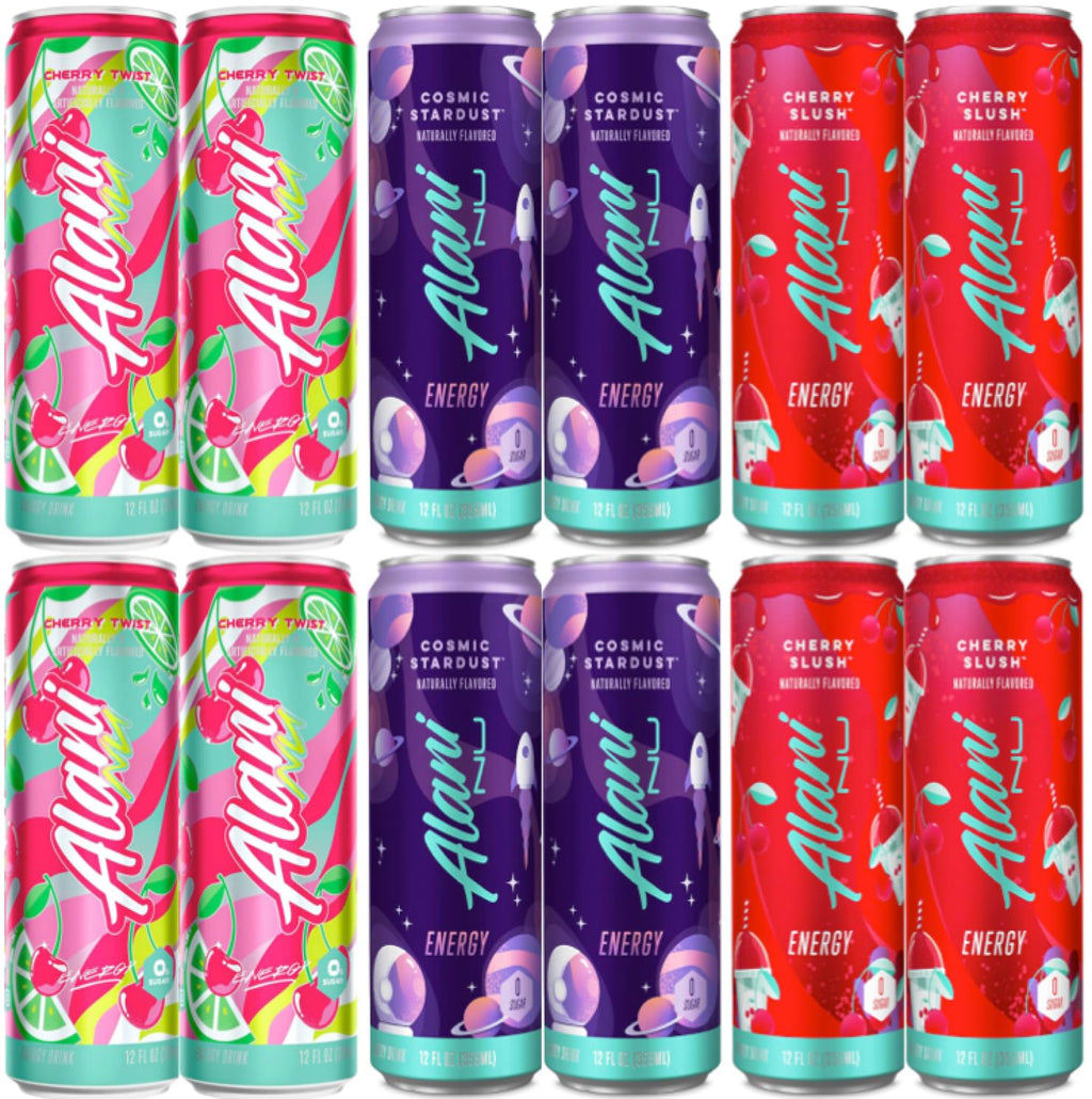 Sugar Free Energy Drinks 12 ounce Cans 3 Flavor Variety Pack 12 Cans U298