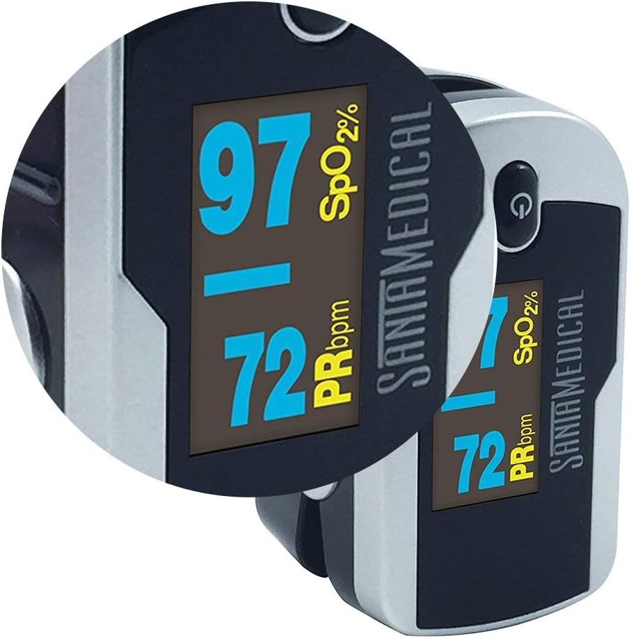 Fingertip Pulse Oximeter Blood Oxygen Saturation Monitor with Batteries and Lanyard F7015