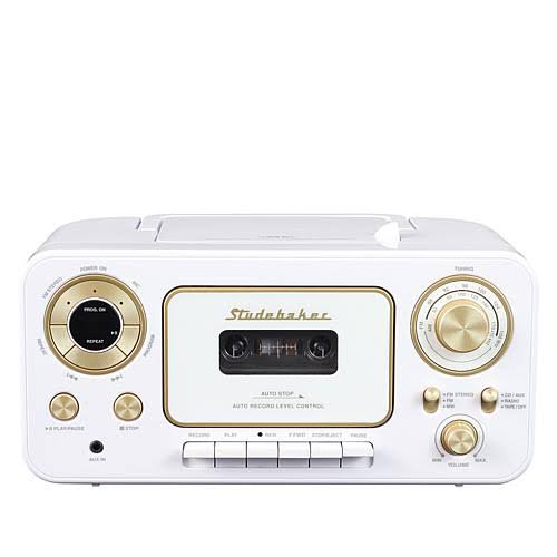 Portable Stereo CD Player with AM/FM Radio and Cassette Player Recorder Teal Silver R835