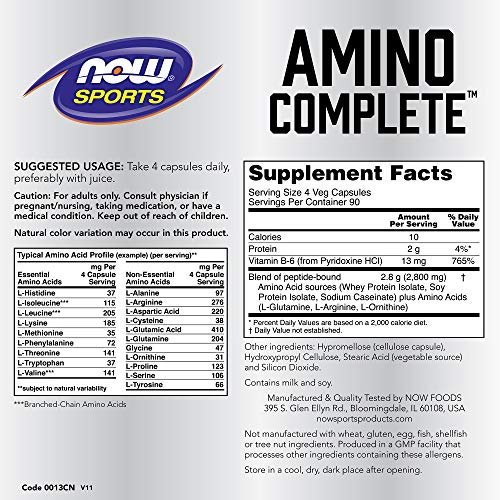 120 Veg Capsules Protein Blend with 21 Aminos and B-6 F6719