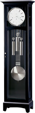 Black Satin Finish Floor Clock F52139
