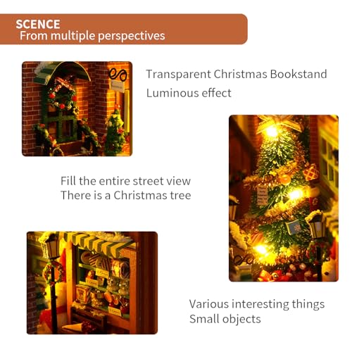 Miniature Dollhouse 3D Wooden Kit Bookshelf Decor Z906298