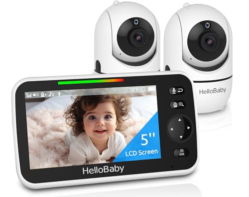 5'' Screen Video Baby Monitor with 30-Hour Battery and Night Vision I4163