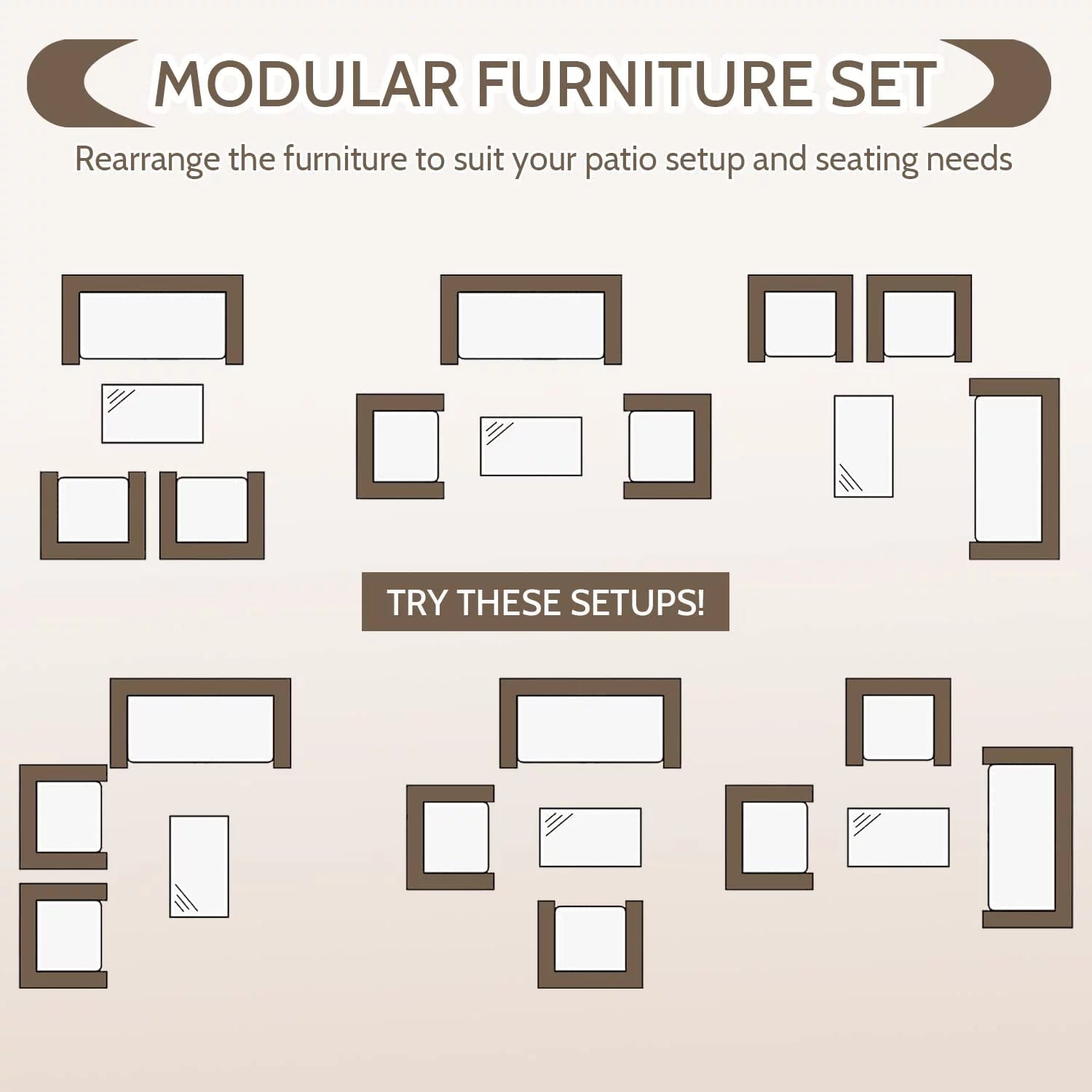 4 Piece Outdoor Rattan Wicker Sofa Set G39487