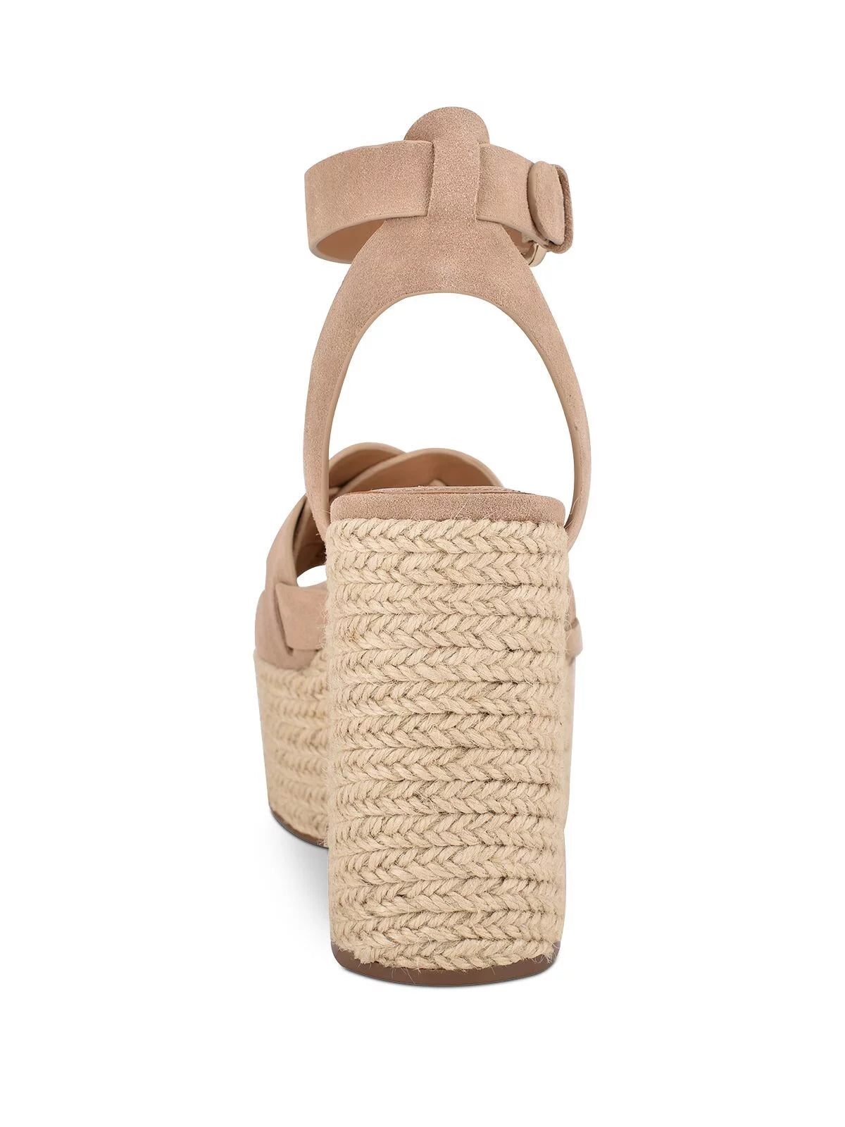 Light Natural Beige Leather Espadrille Shoes V155924