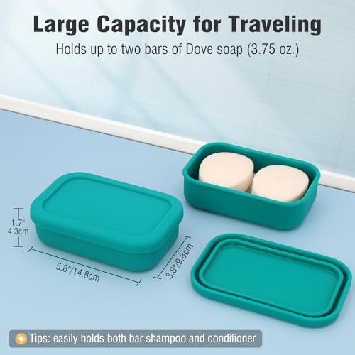 Off-White Silicone Travel Soap Case with Draining Layer X7169