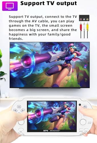 Handheld Game Console 4.3 inch Double Joystick 8GB 2200 Retro Game Portable Black A761033