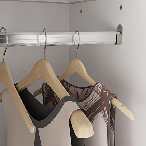 White 2 Door Tall Narrow Wardrobe Closet with Hanging Rod X731