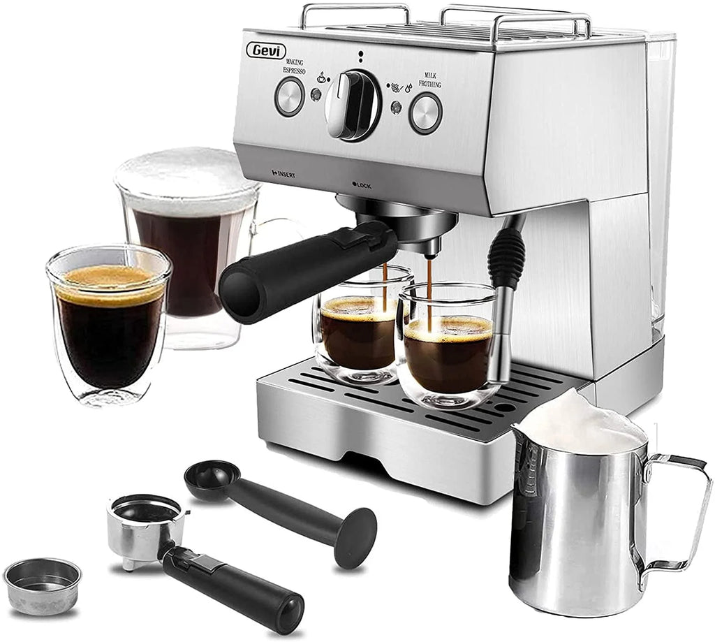 Silver Stainless Steel 15 Bar Espresso Machine S39305