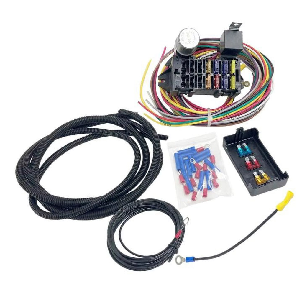 10 Circuit 8 Fuses Basic Wire Harness Fuse Box 12V F17021