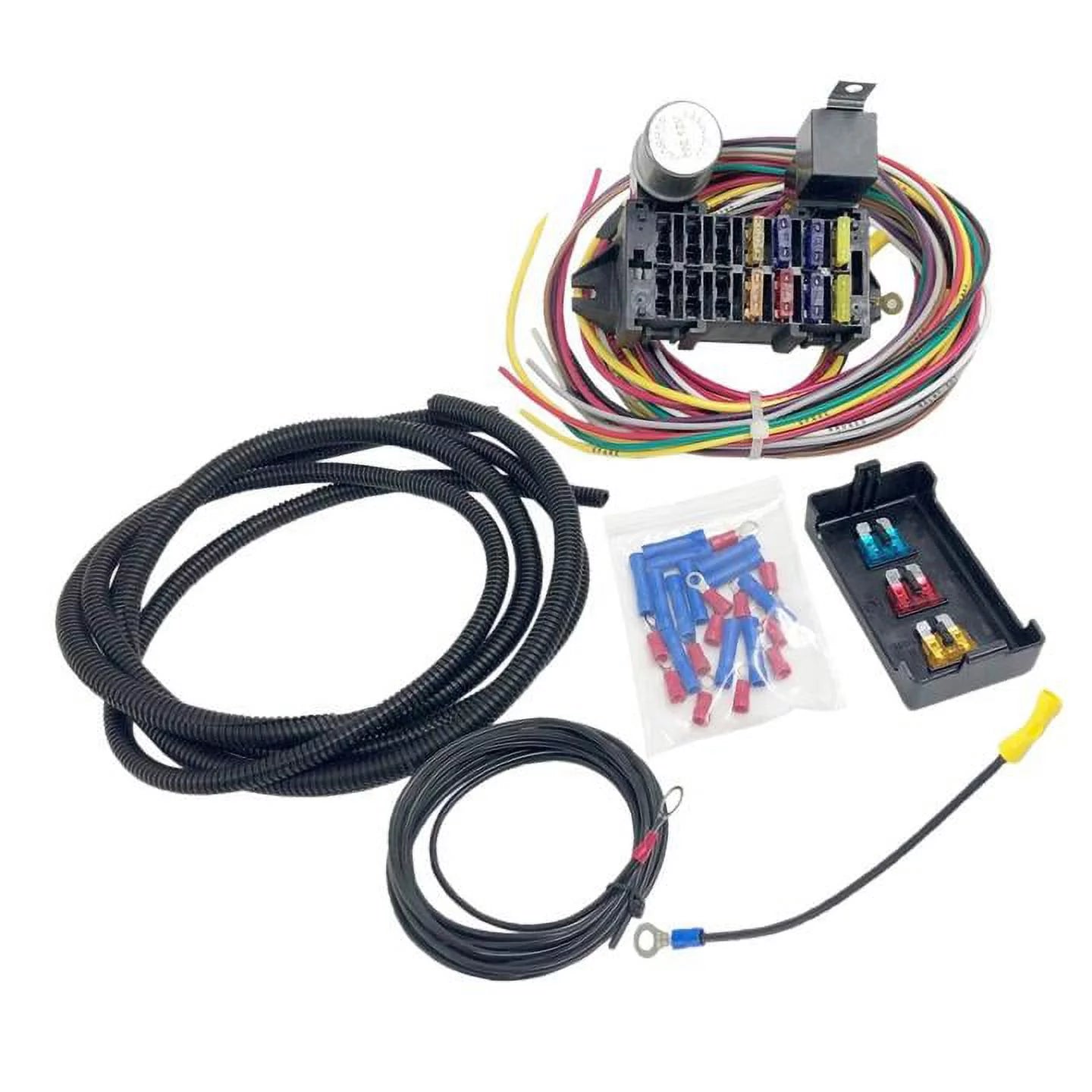 10 Circuit 8 Fuses Basic Wire Harness Fuse Box 12V F17021