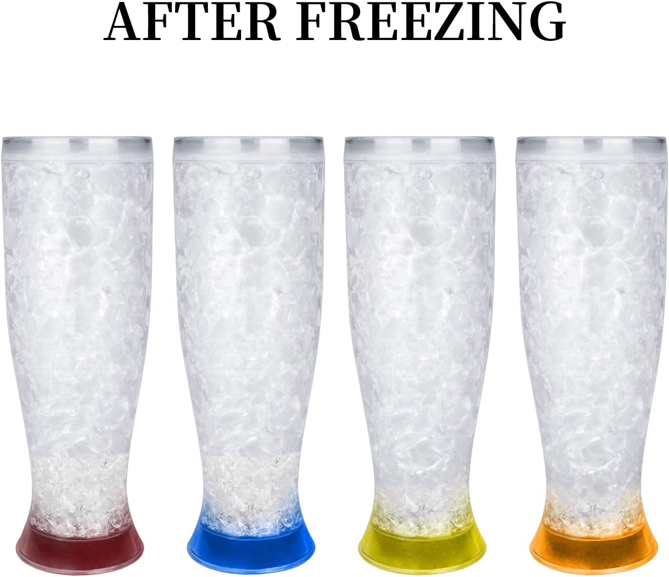 Clear 16oz Set of 4 Double Wall Beer Mugs X280253