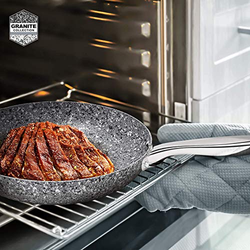 12 Inch Nonstick Stone Frying Pan with Lid U92280
