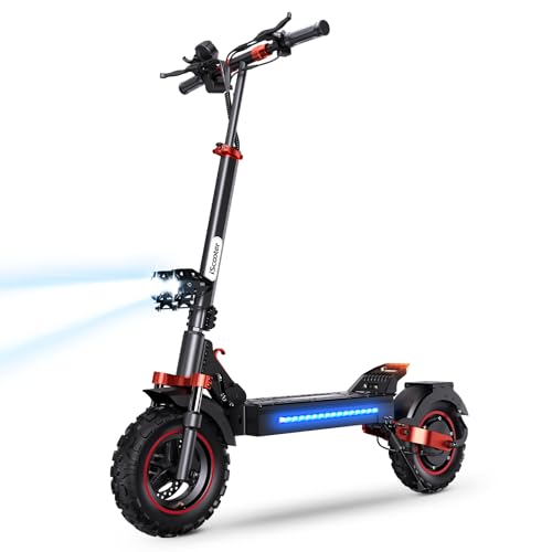 Electric Scooter with 28/38 MPH Top Speed, 40/50 Miles Range, 10/11" Offroad Pneumatic Tires, Foldable P69583