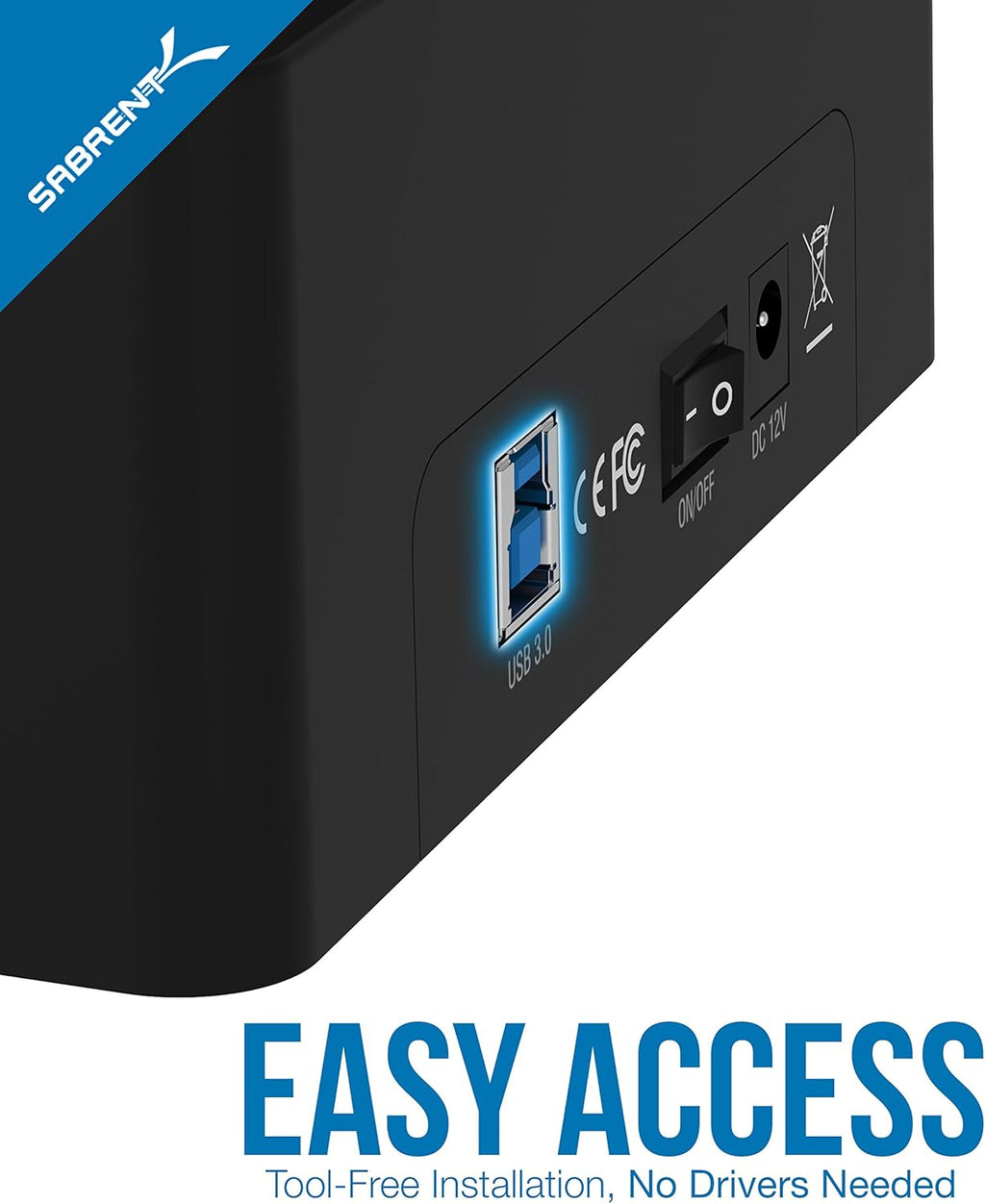USB 3.0 to SATA Dual Bay External Hard Drive Docking Station for 2.5 or 3.5in HDD SSD with Hard Drive Duplicator Cloner Function 10TB Support Pack of 2 V697