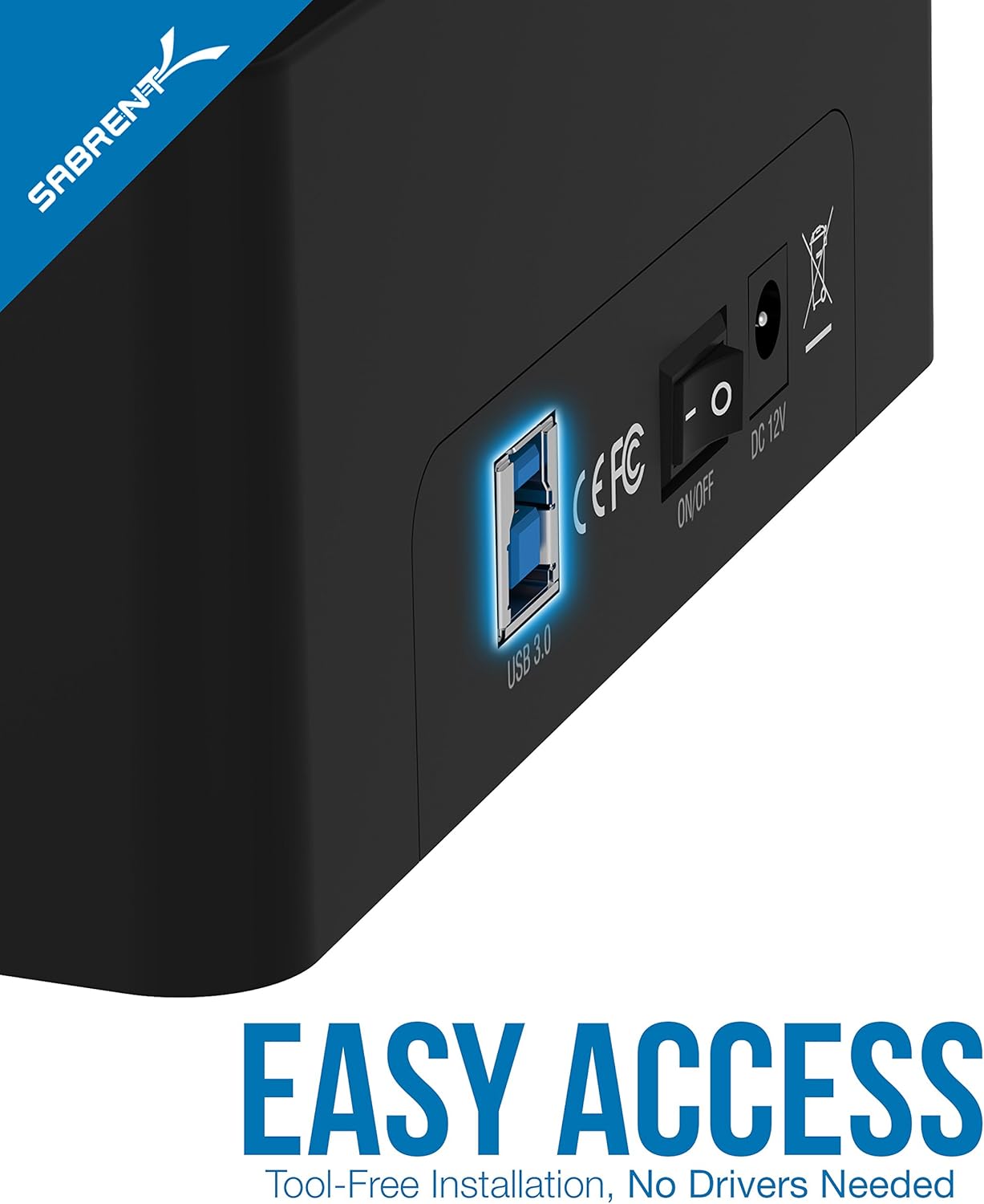 USB 3.0 to SATA Dual Bay External Hard Drive Docking Station for 2.5 or 3.5in HDD SSD with Hard Drive Duplicator Cloner Function 10TB Support Pack of 2 V697
