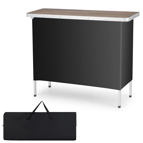 Brown Portable Bar Table with Carrying Bag B8728