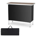 Brown Portable Bar Table with Carrying Bag B8728