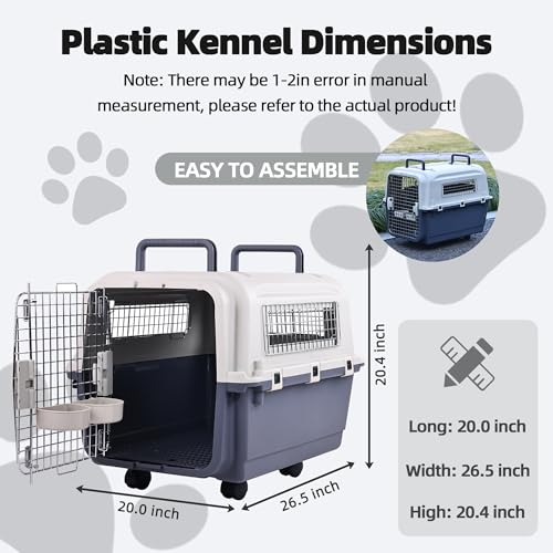 Plastic Airline Approved Travel Dog Crate, Medium E385181