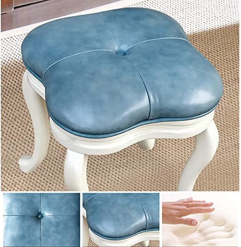 Upholstered Solid Wood Vanity Stool E5364