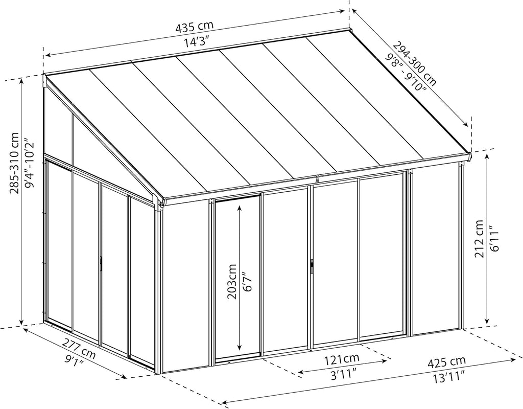 White 10x14 Enclosed Patio Cover Polycarbonate Shelter M109