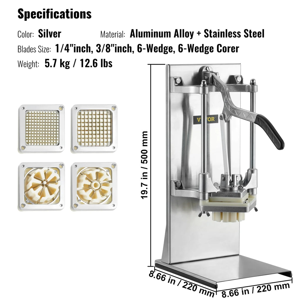 Commercial Vegetable Dicer French Fry Cutter with 4 Blades T849