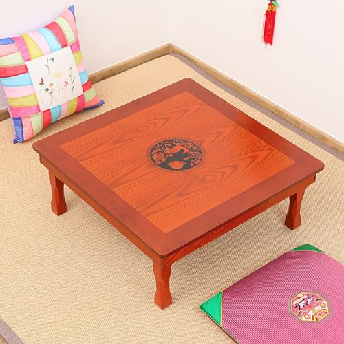 Folding Square Solid Wood Coffee Table (60cm) F2308
