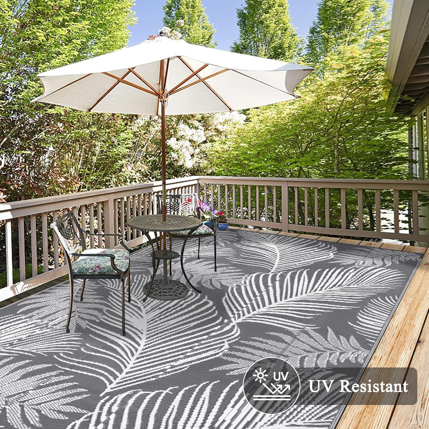 6'x9' Waterproof Reversible Outdoor Plastic Straw Rug F223