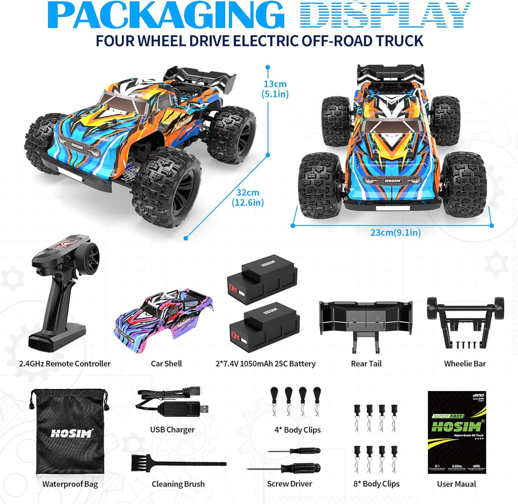 1:16 Brushless RC Car 52+KMH 4X4 Waterproof Off Road Buggy L4288