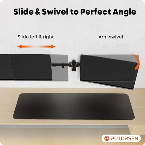 Black Dual Monitor Wall Mount, VESA 75x75/100x100mm U107