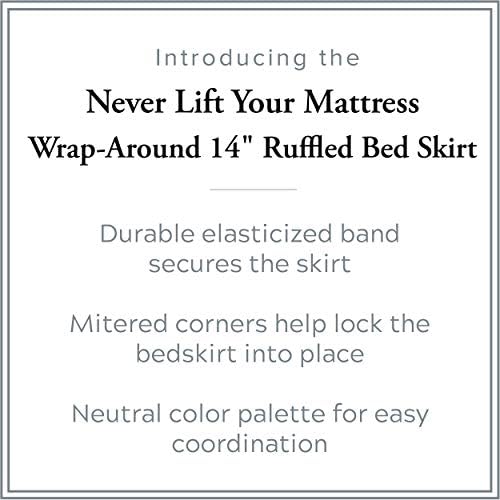 White King 14 Inch Drop Length Microfiber Bed Skirt T125
