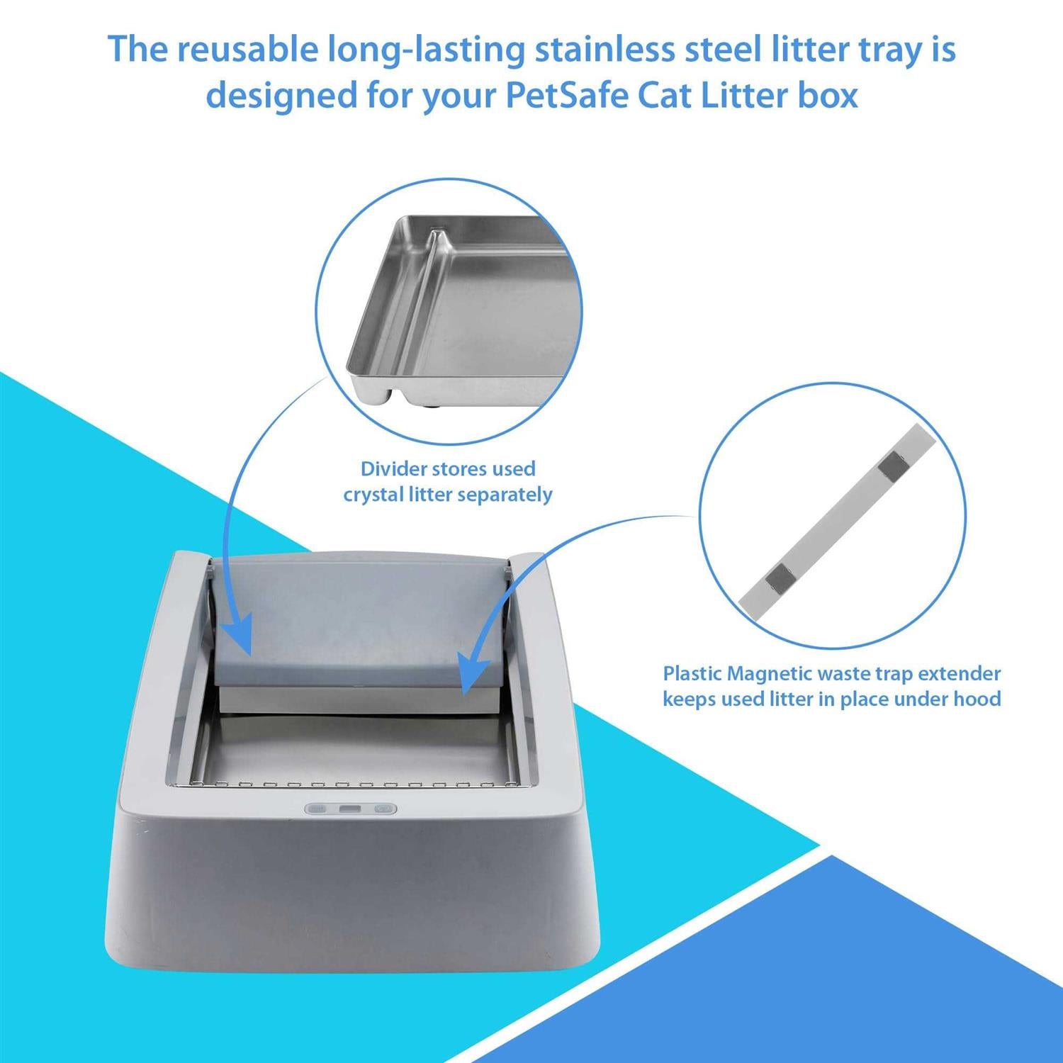Stainless Steel Reusable Litter Tray W827643