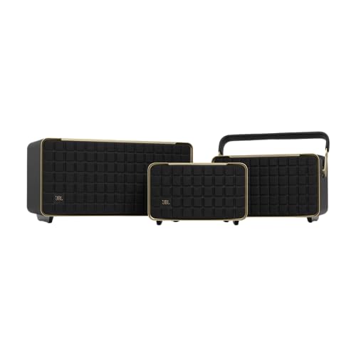 Retro Style Smart Home Speaker with Wi-Fi, Bluetooth and Voice Assistants (Black/Gold) V49666